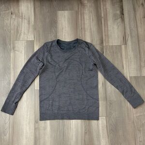 Lululemon Gray Striped Long-Sleeve Shirt